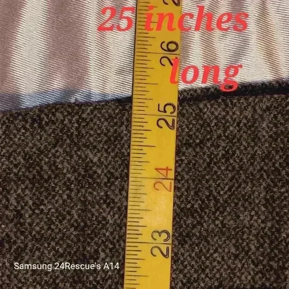 Women's Old Navy Wool Blend Hooded Toggle Coat Size L Black Grey Striped - Picture 5 of 13